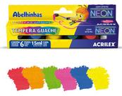 Tinta Guache Neon Acrilex 15ml - 6 Cores Vibrantes Tinta Guache Neon Acrilex 15ml - 6 Cores Vibrantes