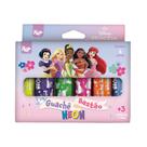 Tinta Guache Neon Bastão Princesas Disney 6 Cores Rosqueável