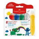 Tinta Guache Pincel 6 Cores Lavável Jumbo Faber-castell