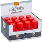 Tinta Marcador Quadro Branco 20 ML Vermelho Caixa com 12