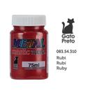 Tinta Metal Mastic Mega 75ml Artesanato Gato Preto Rubi Tinta Metal Mastic Mega 75ml Artesanato Gato Preto Rubi
