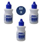 Tinta para Almofada de Carimbo 40ml Kit 3 Frascos Azul Radex Ideal Escritórios Lojas Expedição Cartórios Despachantes