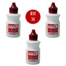 Tinta para Almofada de Carimbo 40ml Kit 3 Frascos Vermelho Radex Ideal Escritórios Lojas Expedição Cartórios Despachante