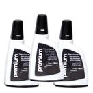 Tinta para Carimbo 90ml Premium, alta pigmentação, almofadas 03 unidades