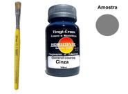 tinta para couro cinza + pincel horizonte 100ml tinta para couro cinza + pincel horizonte 100ml