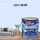 Tinta Para Parede Acrílica Coral Renova Cor Azul 3,2l Lavável Premium Antimofo Cor Azul Céu/Cor Azul Turquesa. Tinta Para Parede Acrílica Coral Renova Cor Azul 3,2l Lavável Premium Antimofo Cor Azul Céu/Cor Azul Turquesa.