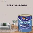 Tinta Para Parede Acrílica Coral Renova Cor Cinza 3,2l Lavável Premium Antimofo Cor Cinza Elefante/ Cor Cinza Véu. Tinta Para Parede Acrílica Coral Renova Cor Cinza 3,2l Lavável Premium Antimofo Cor Cinza Elefante/ Cor Cinza Véu.