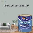 Tinta Para Parede Acrílica Coral Renova Cor Cinza 3,2l Lavável Premium Antimofo Cor Cinza Elefante/ Cor Cinza Véu. Tinta Para Parede Acrílica Coral Renova Cor Cinza 3,2l Lavável Premium Antimofo Cor Cinza Elefante/ Cor Cinza Véu.