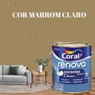 Tinta Para Parede Acrílica Coral Renova Cor Marrom 3,2l Lavável Premium Antimofo. Tinta Para Parede Acrílica Coral Renova Cor Marrom 3,2l Lavável Premium Antimofo.
