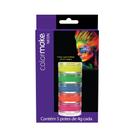 Tinta Para Rosto Cremosa C/ 5 Cores Fluorescentes Tinta Neon Colormake