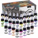 Tinta para tatuagem KVM 28 cores, frascos de 15 ml, alta saturação