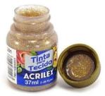 Tinta Para Tecido 37ml Glitter - 201 Ouro Acrilex Tinta Para Tecido 37ml Glitter - 201 Ouro Acrilex
