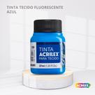 Tinta para tecido fluorescente com 37ml cor azul