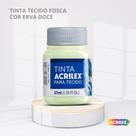 Tinta para tecido fosca com 37ml cor erva doce