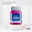 Tinta para tecido fosca com 37ml cor magenta