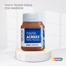Tinta para tecido fosca com 37ml cor marrom