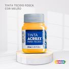 Tinta para tecido fosca com 37ml cor melao