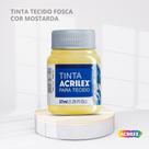 Tinta para tecido fosca com 37ml cor mostarda Tinta para tecido fosca com 37ml cor mostarda
