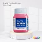 Tinta para tecido fosca com 37ml cor pink