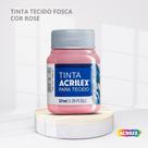 Tinta para tecido fosca com 37ml cor rose Tinta para tecido fosca com 37ml cor rose
