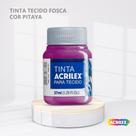 Tinta para tecido fosca com 37ml cor tangerina