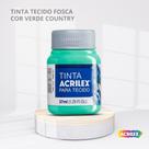 Tinta para tecido fosca com 37ml cor verde country