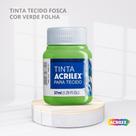 Tinta para tecido fosca com 37ml cor verde folha