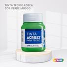 Tinta para tecido fosca com 37ml cor verde musgo