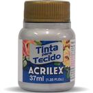 Tinta para Tecido Metálica 37ML Prata