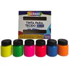 Tinta Para Tecido Neon Fluorescente kit 6 Cores 15ml Tinta Para Tecido Neon Fluorescente kit 6 Cores 15ml