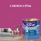 Tinta Parede Rosa Claro Acrílica Fosca Coral Renova 800ml Tinta Parede Rosa Claro Acrílica Fosca Coral Renova 800ml