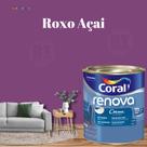 Tinta Parede Roxo Açaí Acrílica Fosca Coral Renova 800ml Tinta Parede Roxo Açaí Acrílica Fosca Coral Renova 800ml