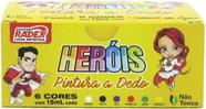 Tinta Pintura a Dedo 06 Cores 15ML. (7897254121468) - Radex