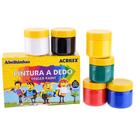 Tinta Pintura a Dedo 06 Cores - Acrilex - 30ml