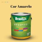 Tinta Piso Externa Acrílica Cores 3,2 litros Lavável Antimofo Brasilux Braspiso /Azul / Amarela / Cinza / Cinza Chumbo / Preta / Verde