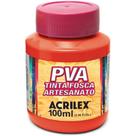 Tinta PVA 100ML Vermelho Fogo - Pacote com 06 Unidades