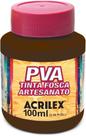 Tinta PVA Fosca 100ml Ref 526 Marrom Escuro Acrilex