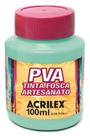 Tinta PVA Fosca 100ml Ref 821 Verde Agua Acrilex Tinta PVA Fosca 100ml Ref 821 Verde Agua Acrilex