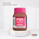 Tinta pva fosca para artesanato com 37ml cor castanho claro