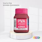 Tinta pva fosca para artesanato com 37ml cor goiaba queimada