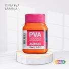 Tinta pva fosca para artesanato com 37ml cor laranja