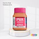 Tinta pva fosca para artesanato com 37ml cor terracota