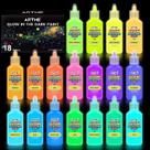 Tinta que brilha no escuro ARTME 18 cores brilhantes, 22 ml, luz negra