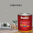 Tinta Semi Brilho Cinza Azulado 800ml Brasiplus Acrílica Lavável. Tinta Semi Brilho Cinza Azulado 800ml Brasiplus Acrílica Lavável.