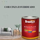 Tinta Semi Brilho Cinza Azulado 800ml Brasiplus Acrílica Lavável. Tinta Semi Brilho Cinza Azulado 800ml Brasiplus Acrílica Lavável.