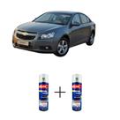 Tinta Spray Automotiva Cinza Rusk GM 300ml + Spray Verniz 300ml
