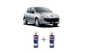 Tinta Spray Automotiva Gris Aluminum Met - EZR Peugeot 300ml + Spray Verniz 300ml