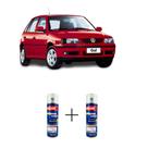 Tinta Spray Automotiva Vermelho Vitória VW 300ml + Spray Verniz 300ml