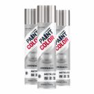 Tinta Spray Paintcolor Uso Geral Cromada Metálica 350ml - 3 Peças Tinta Spray Paintcolor Uso Geral Cromada Metálica 350ml - 3 Peças