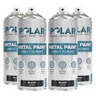 Tinta spray Polar Gloss Black Direct to Rust 400mL x 4